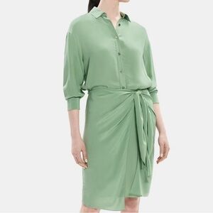 Theory Sarong Midi Shirt Dress